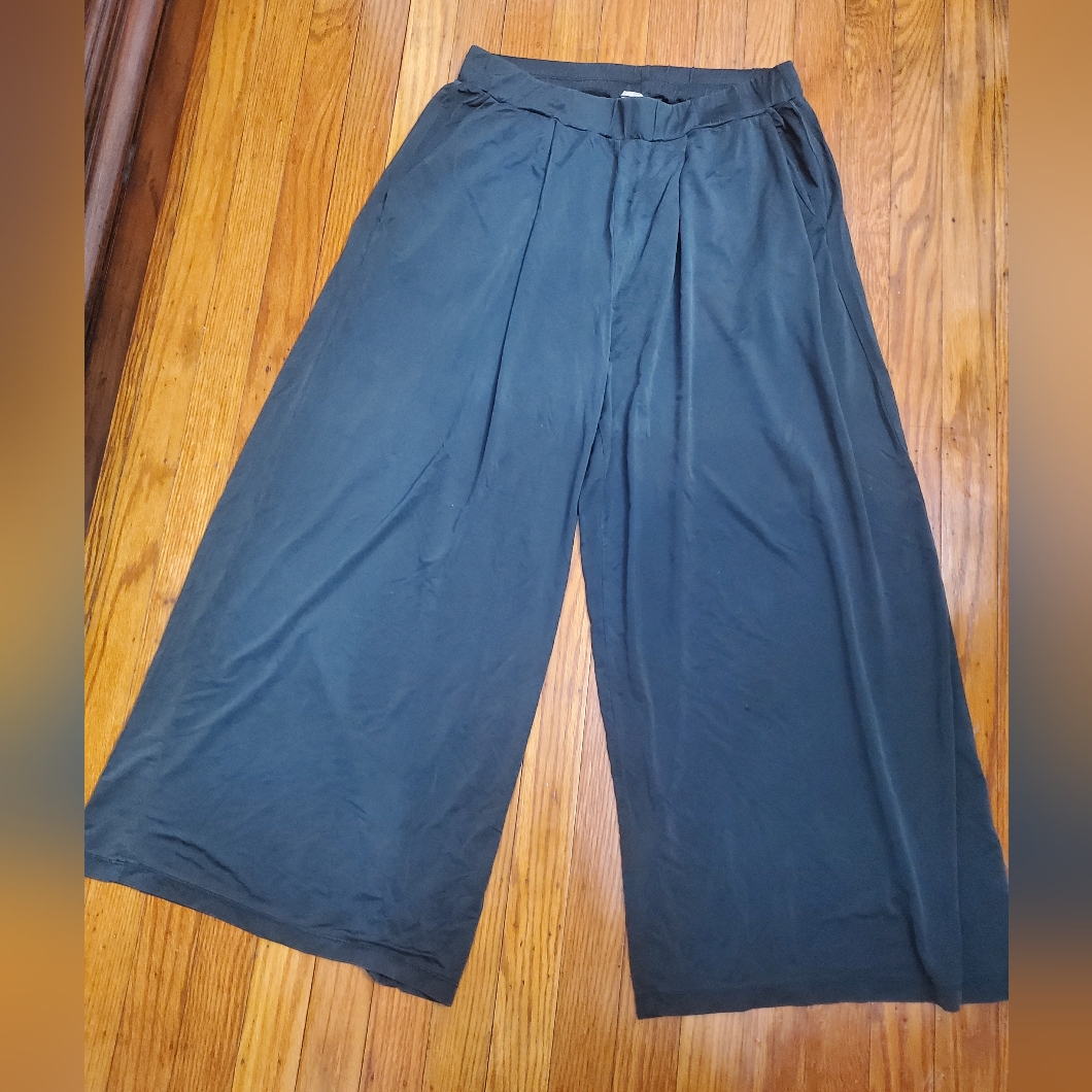 Metalicus Dark Green Pantscupro,Waist Elastic Pickets Womens Sz M-L
